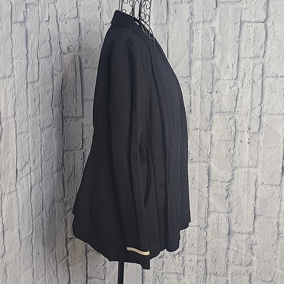 HALSTON Black and Gold Women's Open Front Cardigan Small Petite - Picture 4 of 7